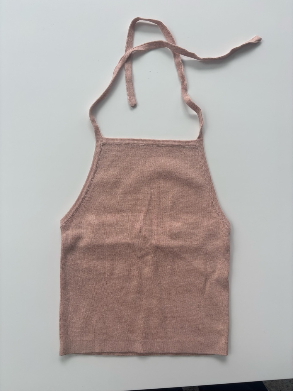 100% Cotton Brandy Melville Sleeveless Halter Top in Dusty Pink